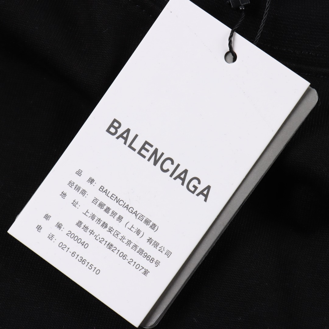 BALENCIAGA巴黎世家 支付宝联名短袖T恤 独家定织定染布料