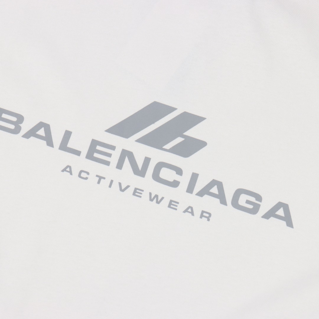 BALENCIAGA巴黎世家 IB反光英文短袖T恤