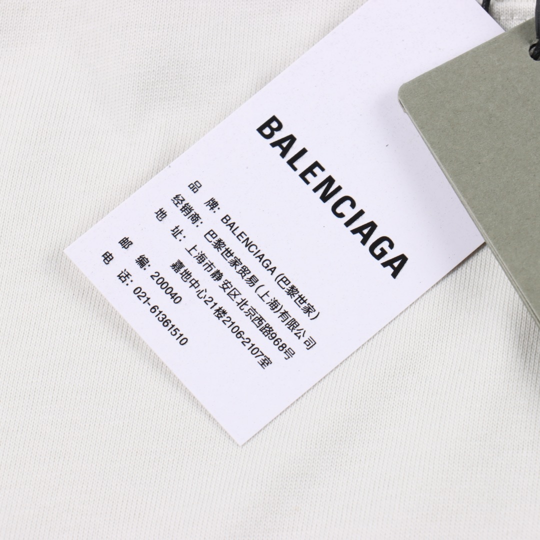 BALENCIAGA巴黎世家 IB反光英文短袖T恤