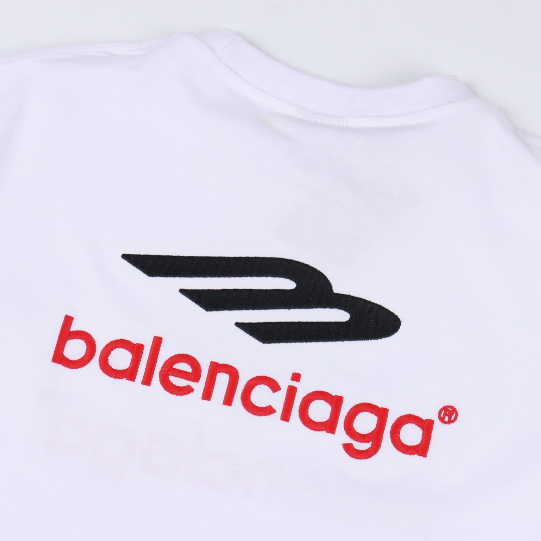 BALENCIAGA巴黎世家 3M字母绣花短袖
