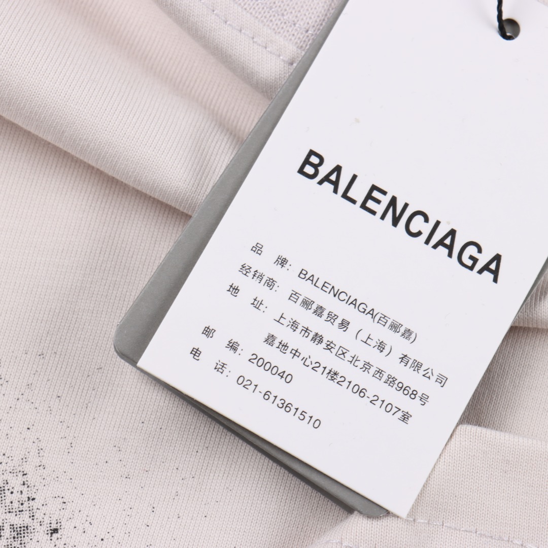 BALENCIAGA巴黎世家 喷墨溶解可乐短袖T恤