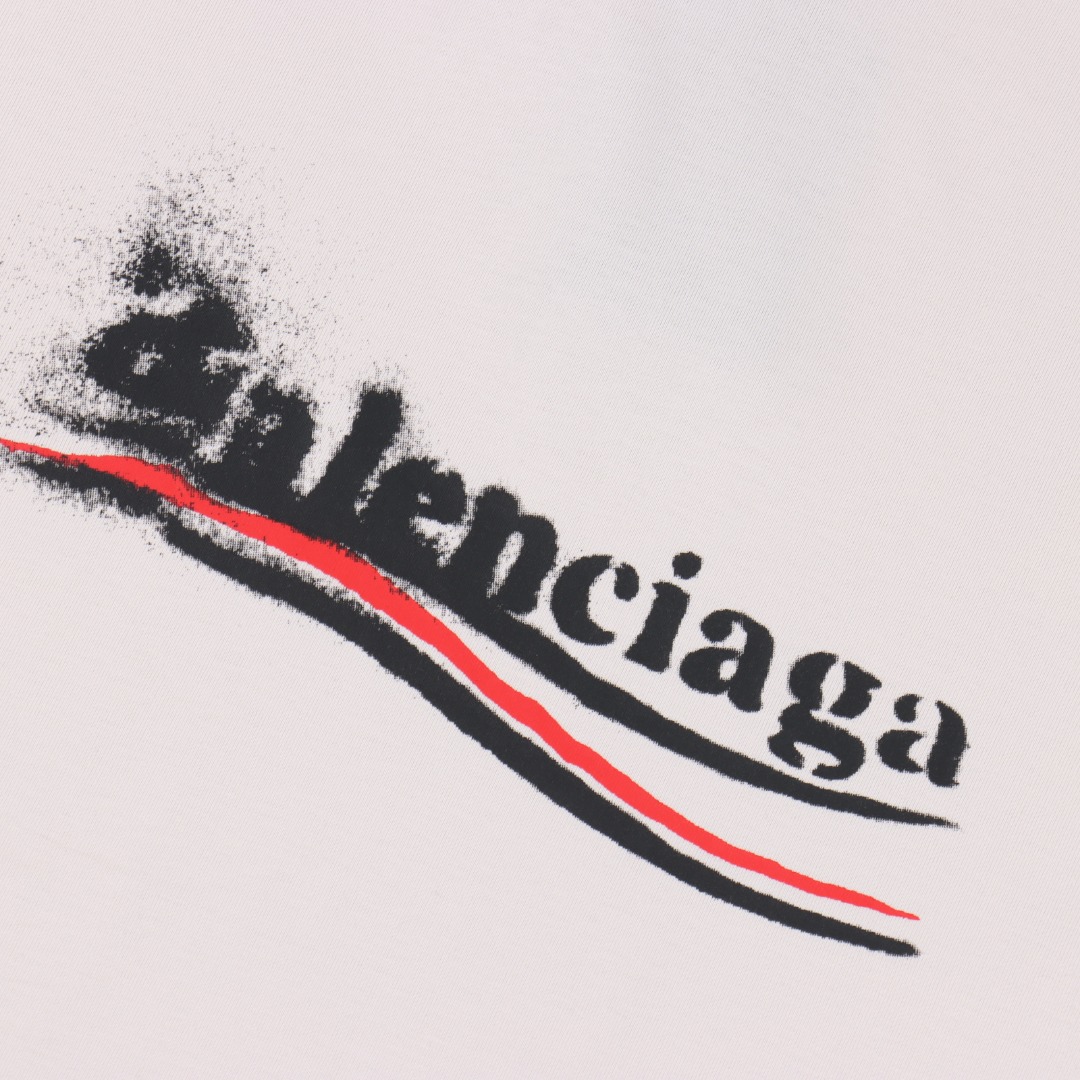 BALENCIAGA巴黎世家 喷墨溶解可乐短袖T恤