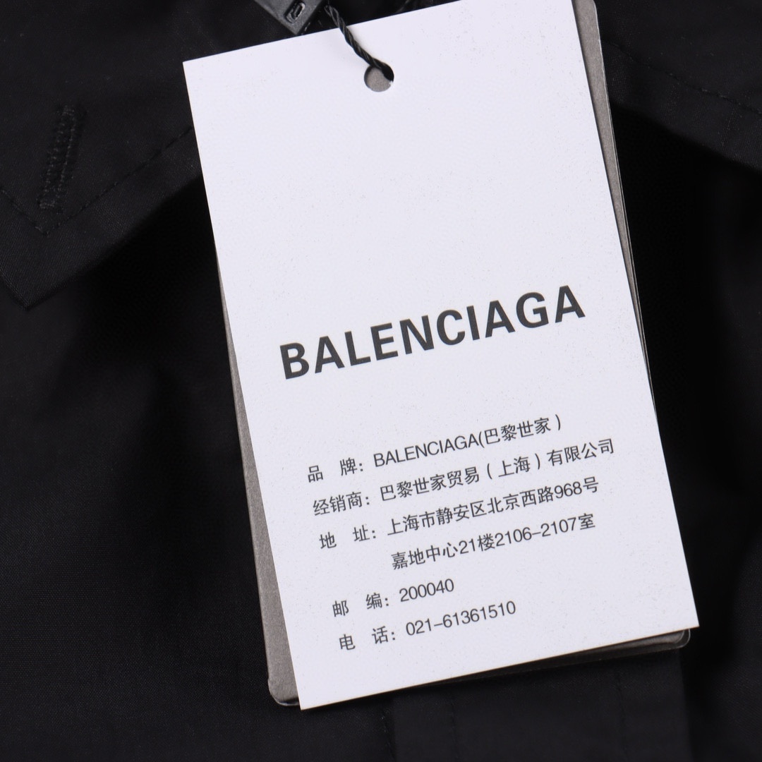 Balenciaga/巴黎世家 BLCG 24FW 手臂硅胶袖标长袖衬衫