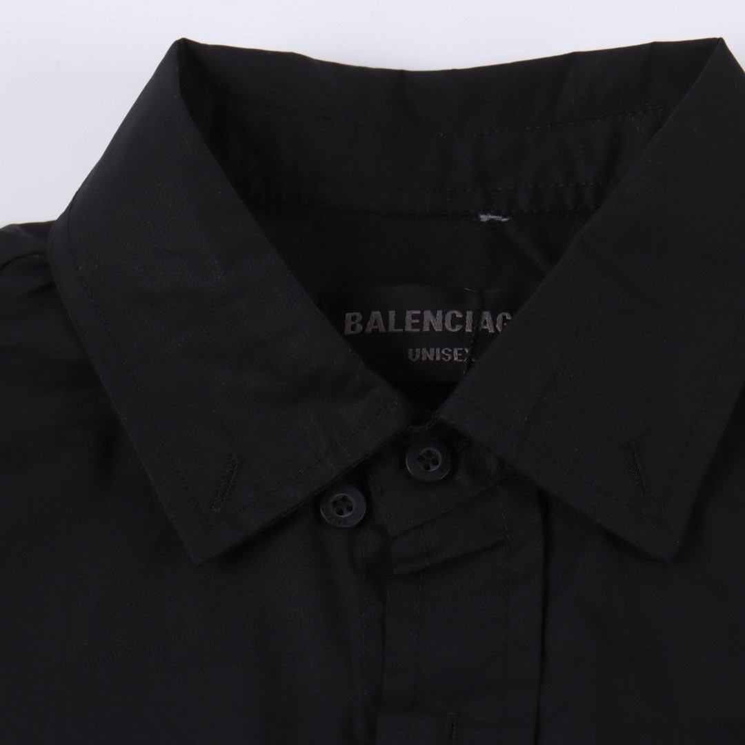 Balenciaga/巴黎世家 BLCG 24FW 手臂硅胶袖标长袖衬衫