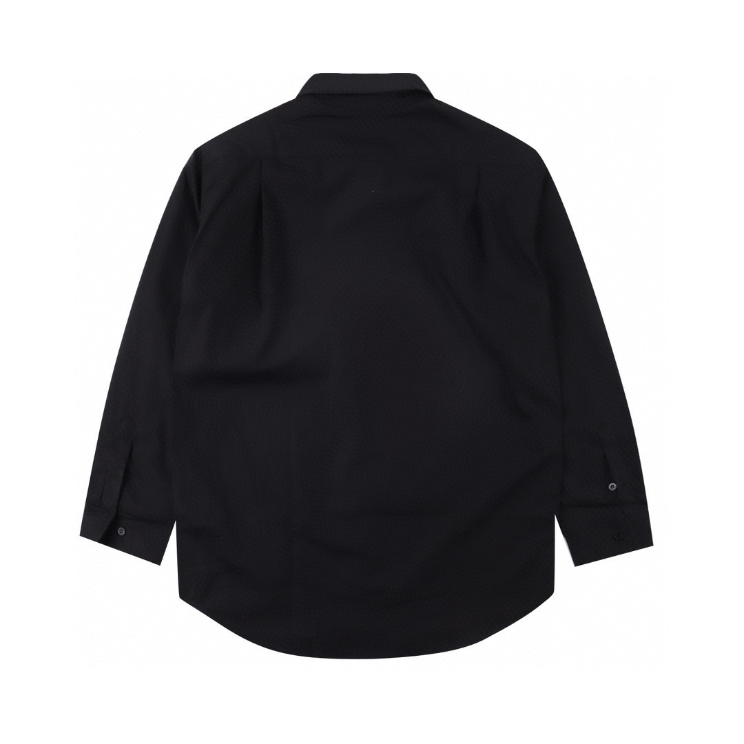 Balenciaga/巴黎世家 BLCG 24FW 领口字母刺绣长袖衬衫