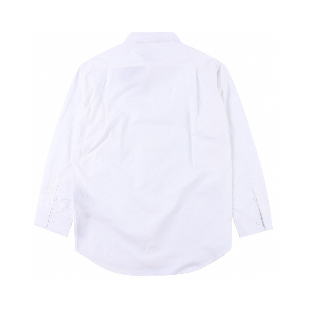 Balenciaga/巴黎世家 BLCG 24FW 领口字母刺绣长袖衬衫