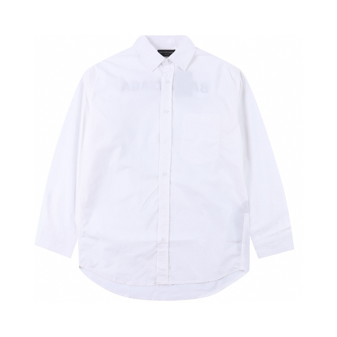 Balenciaga/巴黎世家BLCG 24FW 后背logo印花长袖衬衫