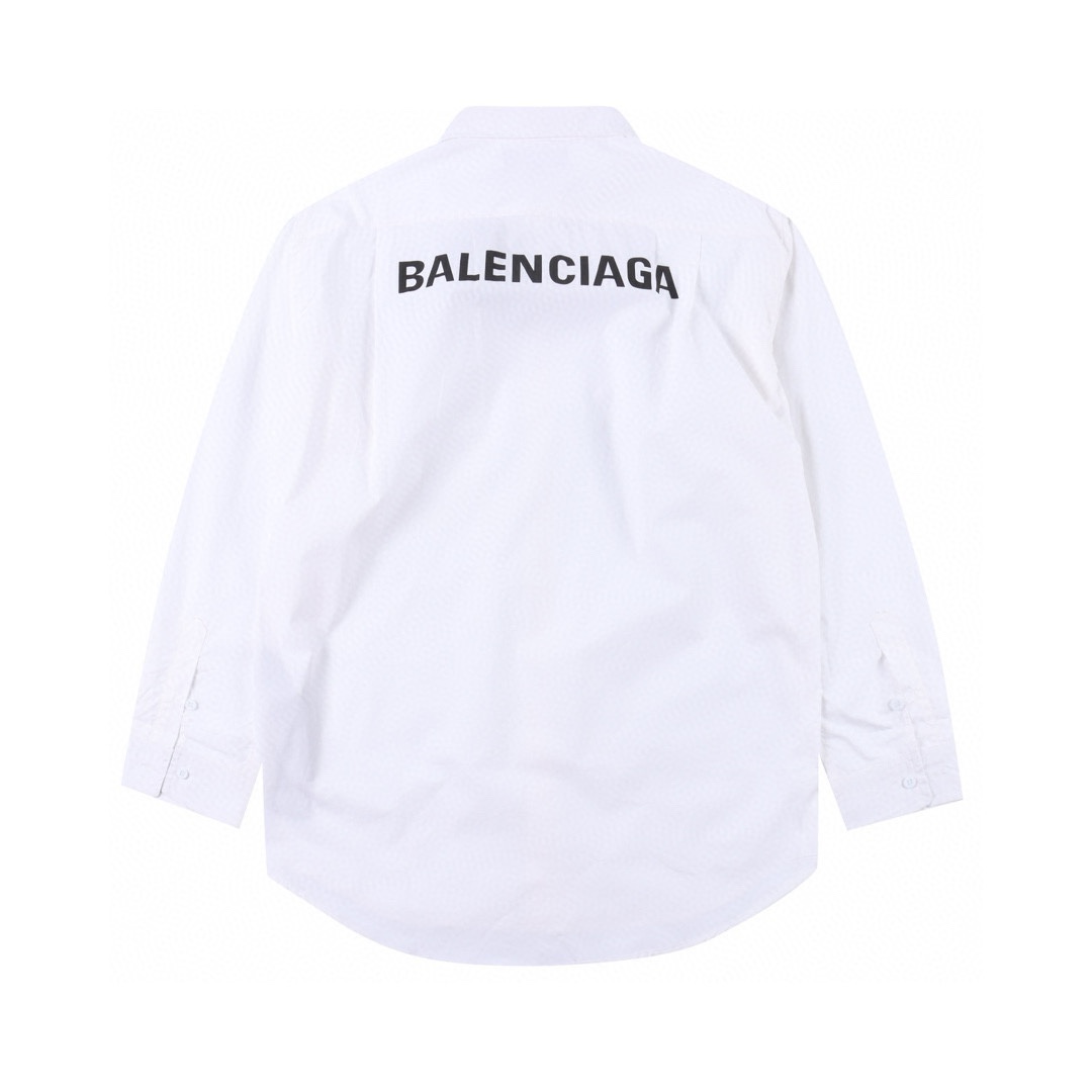 Balenciaga/巴黎世家BLCG 24FW 后背logo印花长袖衬衫