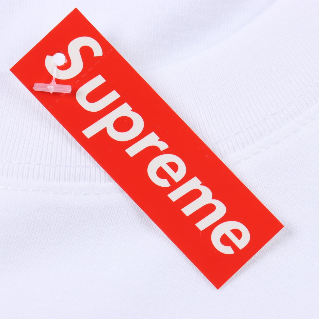 Supreme X BURBERRY/巴宝莉BBR 联名款格纹字母印花短袖T恤
