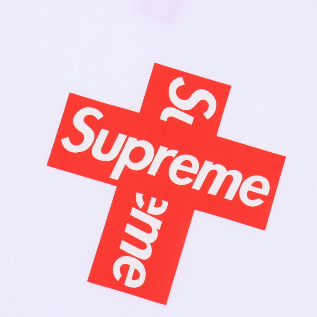 Supreme 十字架Box logo印花短袖T恤