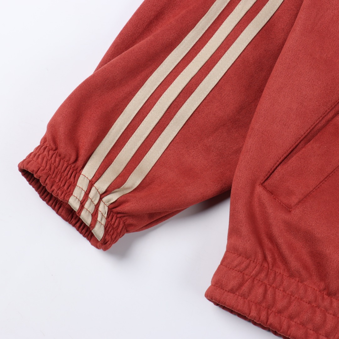 Adidas 三叶草 新中式麂皮唐装外套 adidas originals CTT 蛇年限定 时尚舒适百搭宽松长袖复古美式夹克