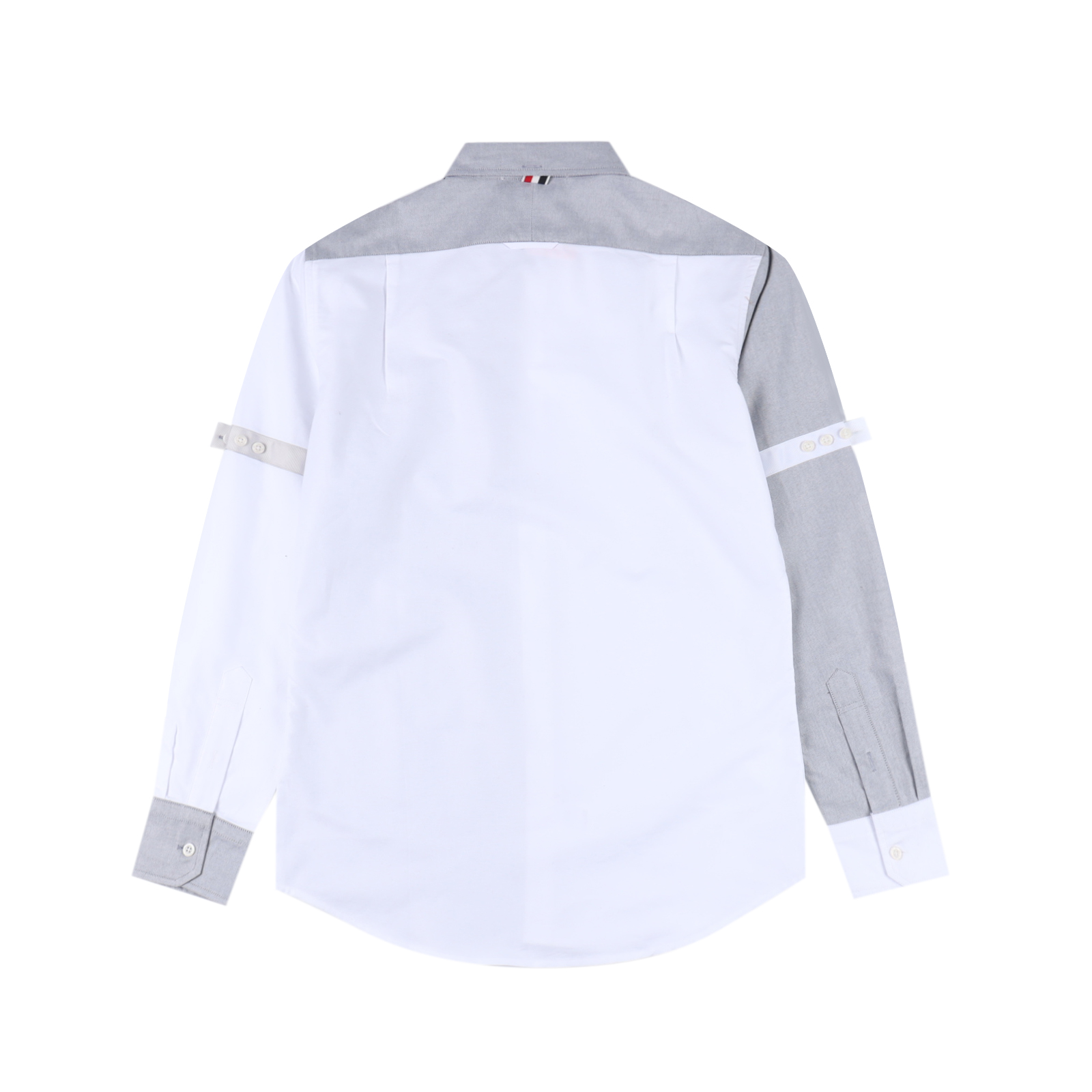 Thom Browne TB白色灰色撞色设计双袖标设计撞色衬衫