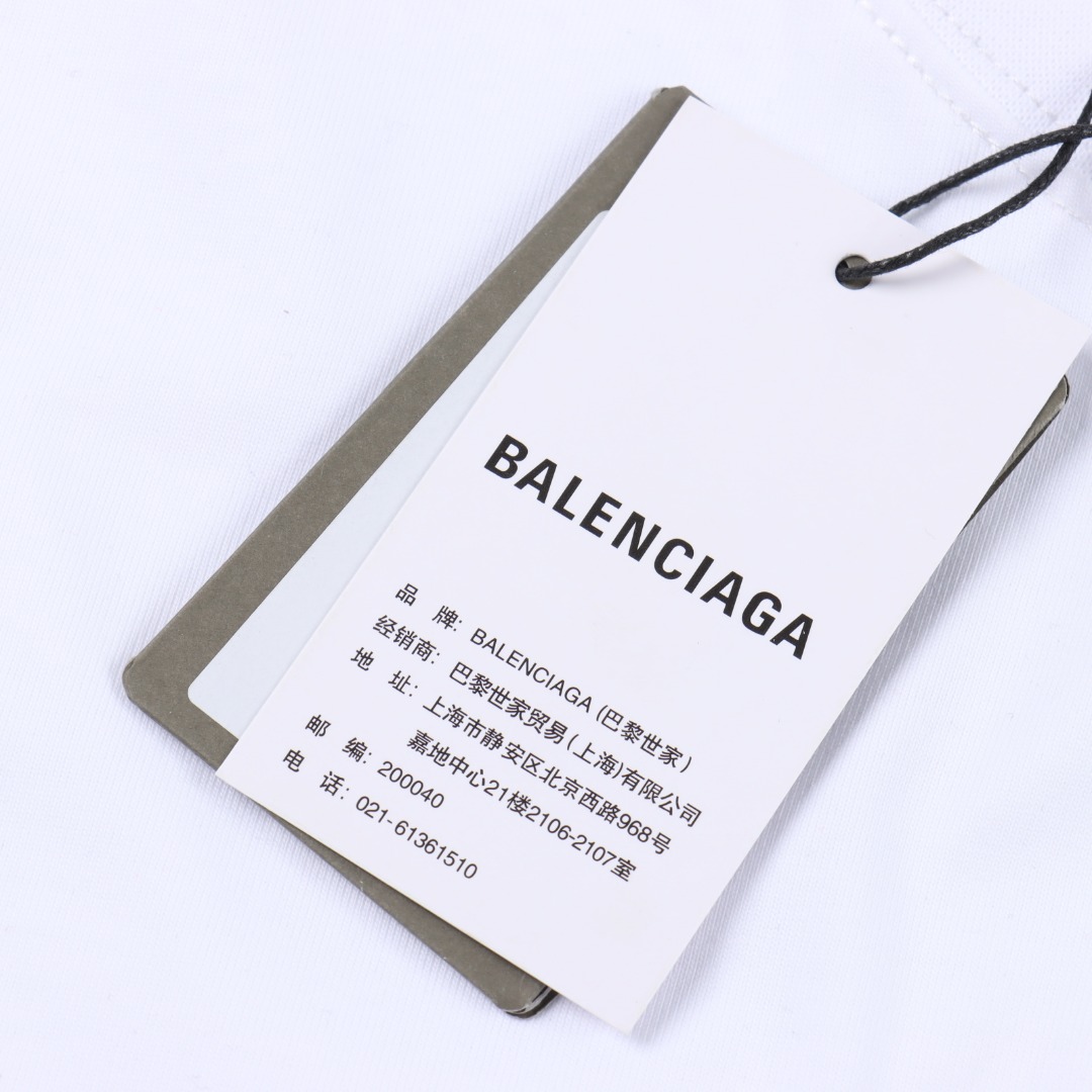 Balenciaga X Adidas 巴黎世家三叶草联名款短袖T恤