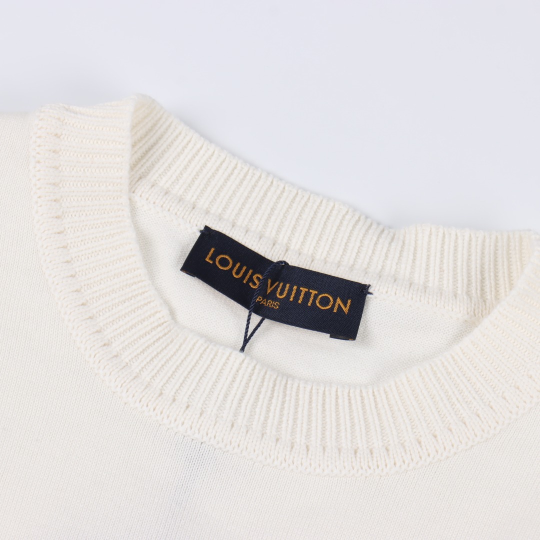 LOUIS VUITTON/路易威登 LV 绳绣针织短袖T恤