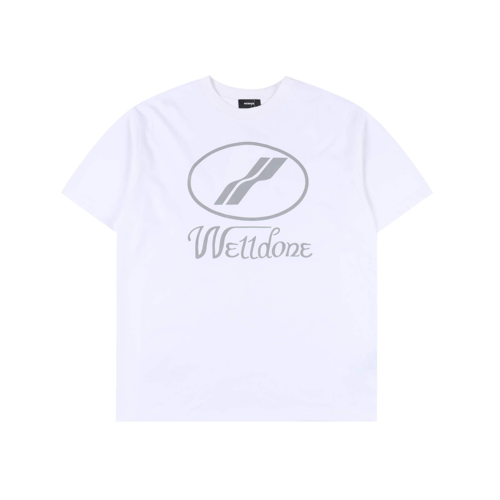 We11 done 3M反光logo短袖 今年夏天最火爆的 we11done 3M系列前后经典logo T恤