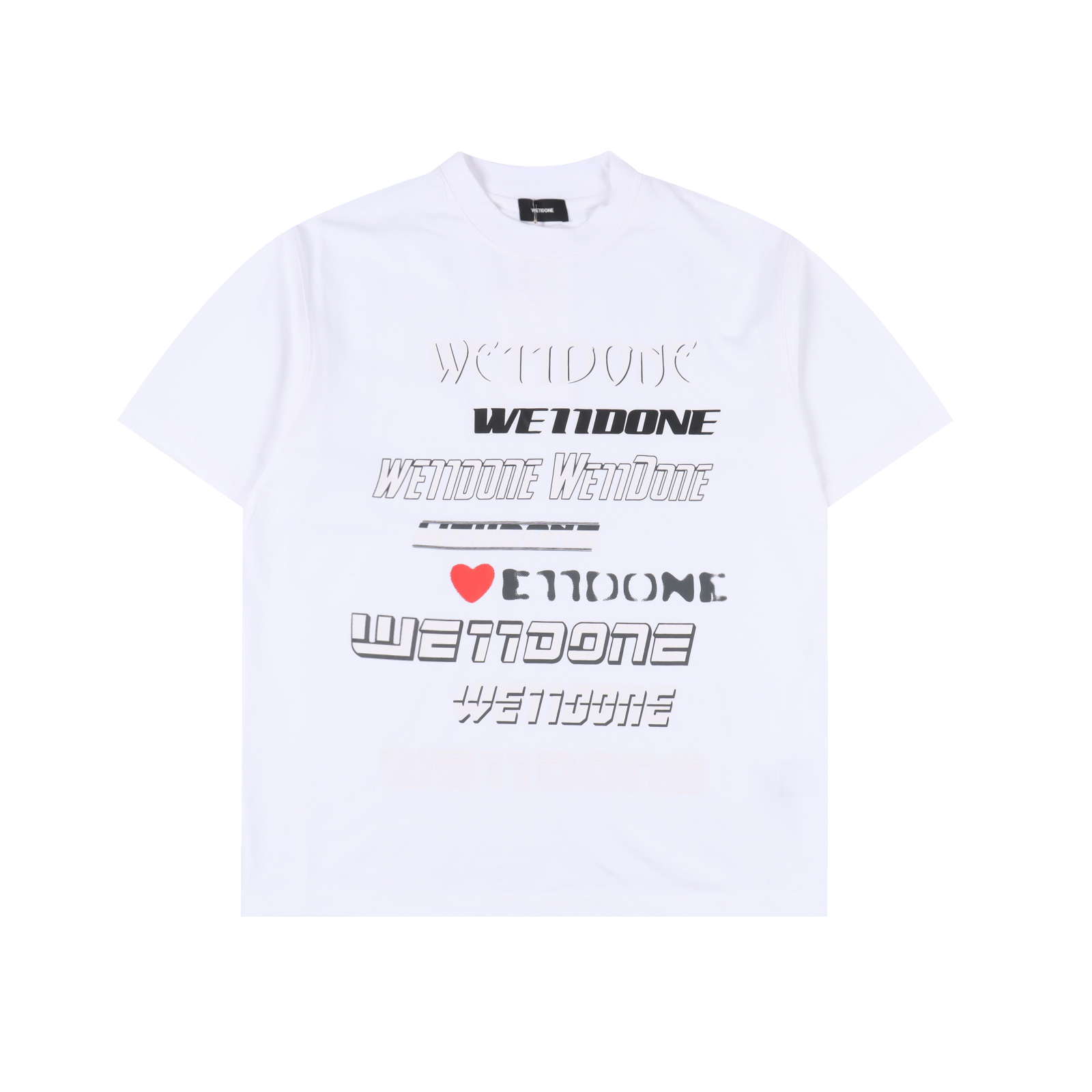 We11 done 弹幕logo印花短袖