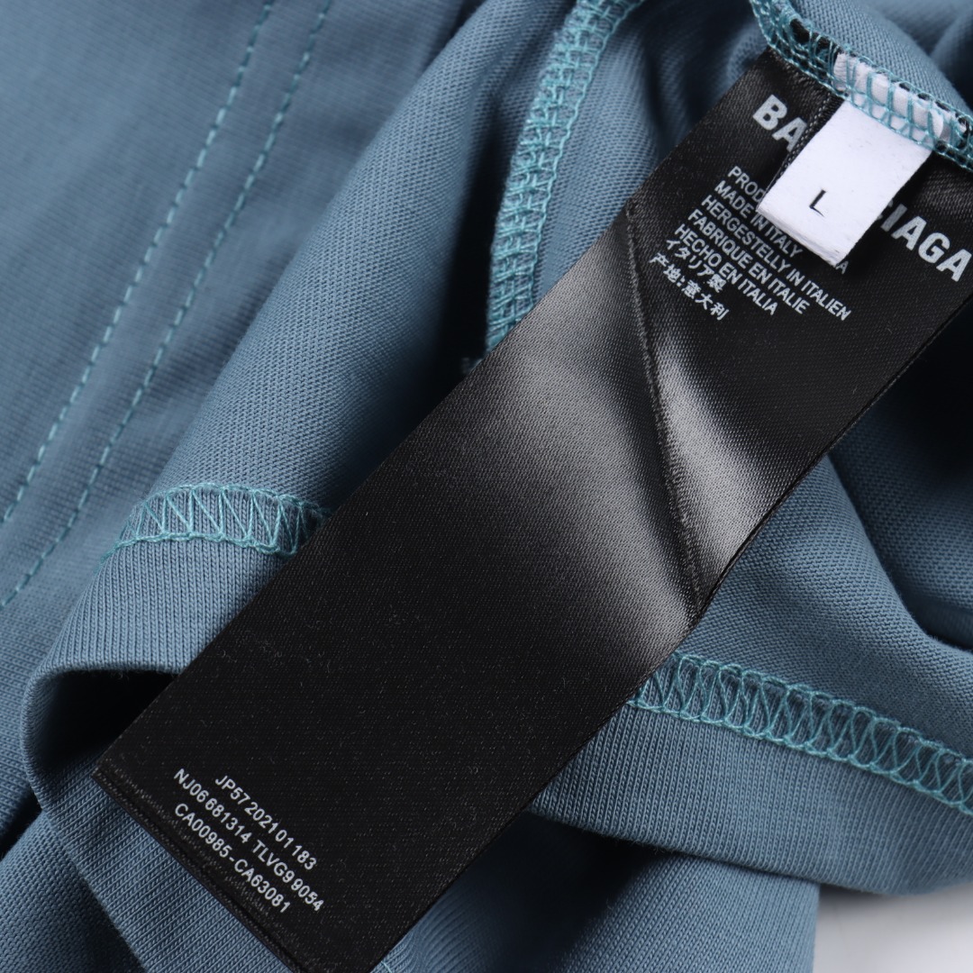 Balenciga/巴黎世家 logo字母绣花圆领短袖T恤