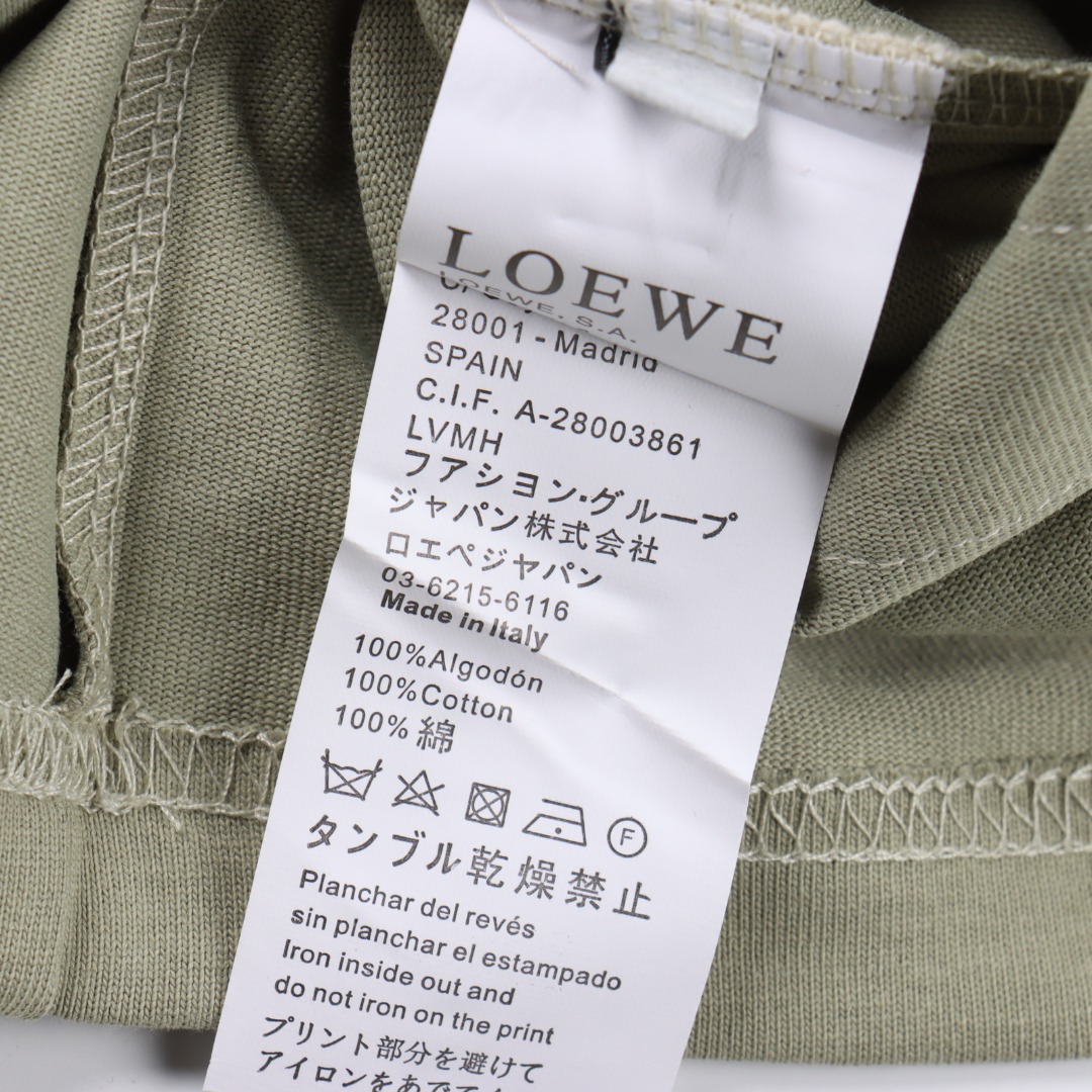 LOEWE/罗意威 拼接织带短袖