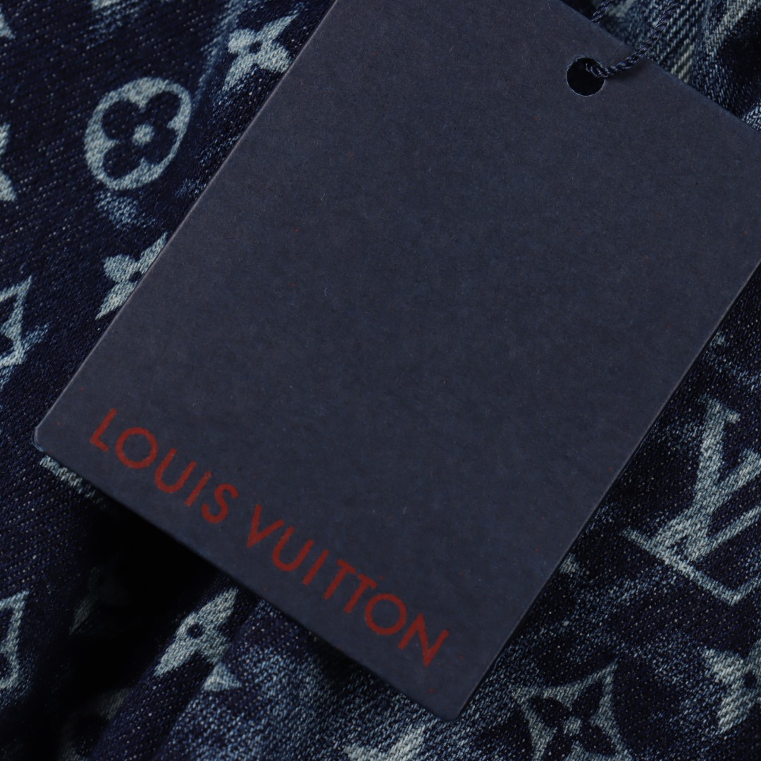 Louis Vuitton/路易威登1v 扎染挂毯图案夏威夷牛仔短裤