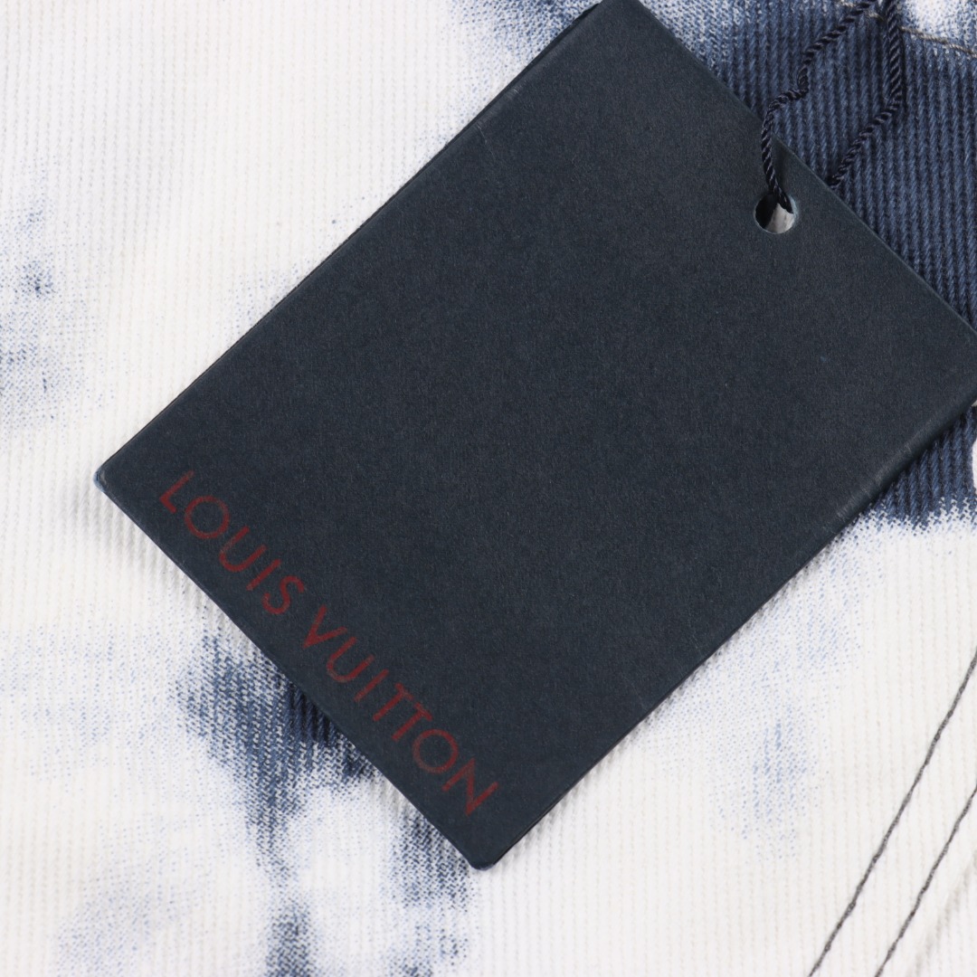 Louis Vuitton/路易威登 1V 腰果花扎染牛仔短裤