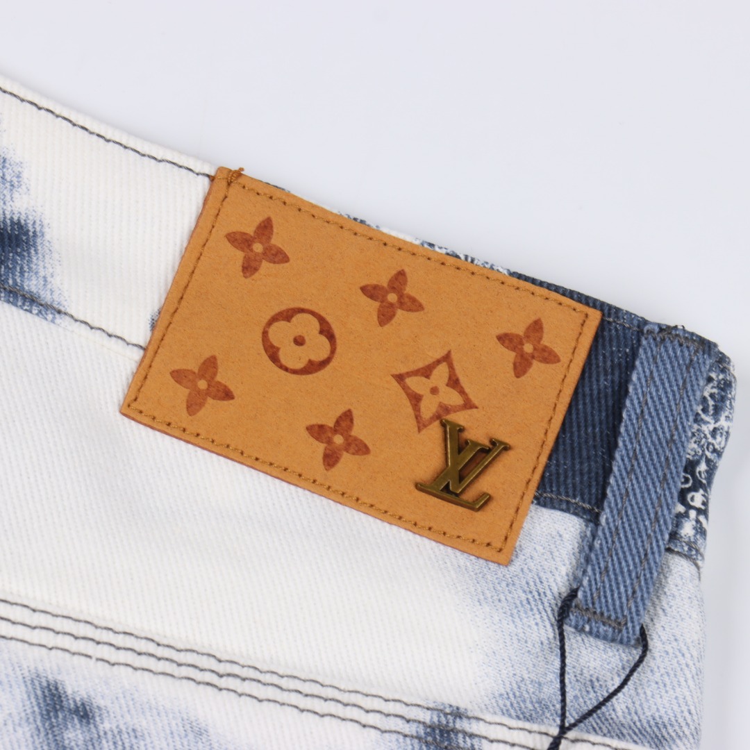 Louis Vuitton/路易威登 1V 腰果花扎染牛仔短裤