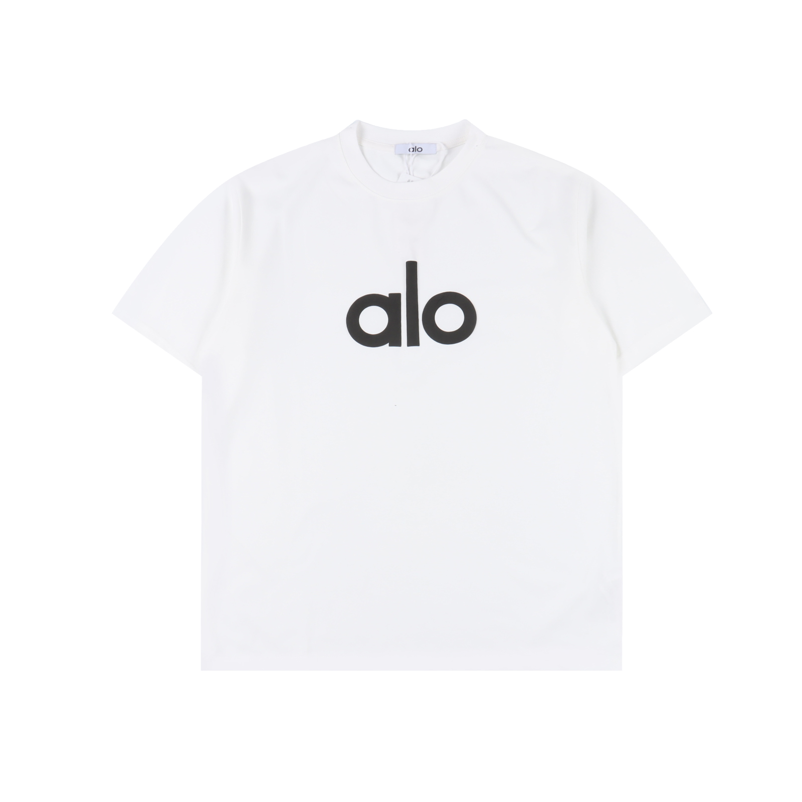 ALO 胸口发泡印花短袖 下摆 袖口都是破洞磨破的