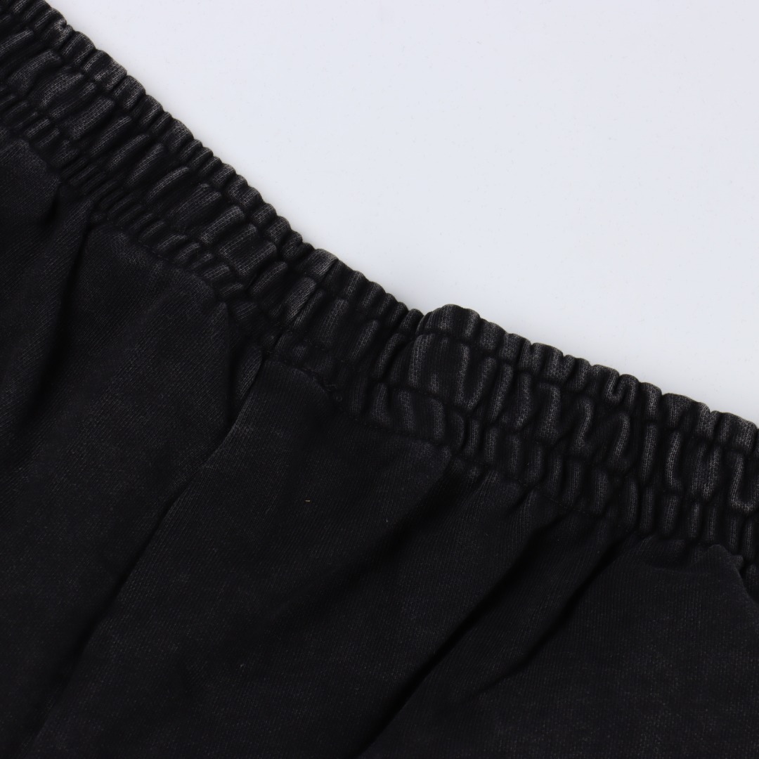 Balenciaga/巴黎世家 BLCG 25SS 双环火焰炒雪花水洗破洞短裤