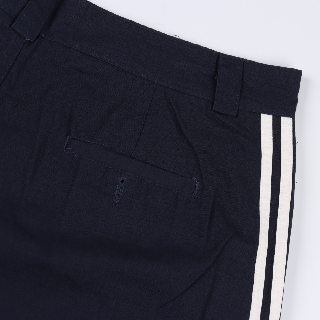 Balenciaga/巴黎世家 BLCG × AD 25SS 联名刺绣三杠藏蓝工装短裤