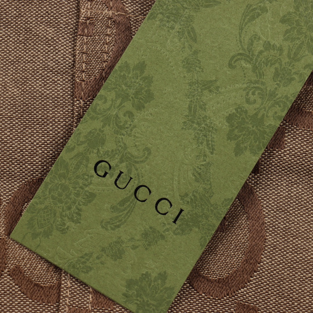 Gucci古驰GC 25SS 直筒大提花皮标短裤 轻奢主义 卡其色