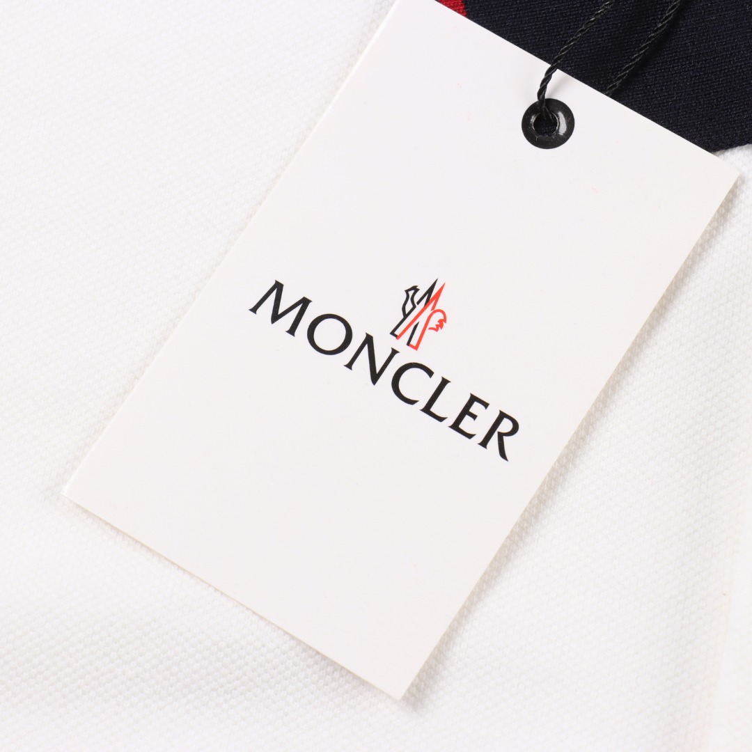 MONCLER/蒙口 胸口Logo贴饰刺绣短袖Polo衫 藏青 白色-Chinese UA Cheap High Quatity Brand Clothes Bags handbags Sneakers wholesale wholesaler seller from China Factory suppliers Fashion Clothing Shoes best Quality Beautiful Price MONCLER/蒙口 胸口Logo贴饰刺绣短袖Polo衫 藏青 白色