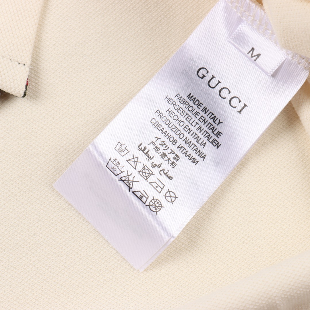 GUCCI/古驰 双G字母硅胶短袖Polo衫 黑色 白色 杏色-莆田鞋,莆田鞋货源,高仿鞋,高仿鞋货源,安福档口,莆田高仿鞋,莆田鞋批发,高仿鞋批发,莆田高仿运动鞋,高仿运动鞋,莆田运动鞋 GUCCI/古驰 双G字母硅胶短袖Polo衫 黑色 白色 杏色