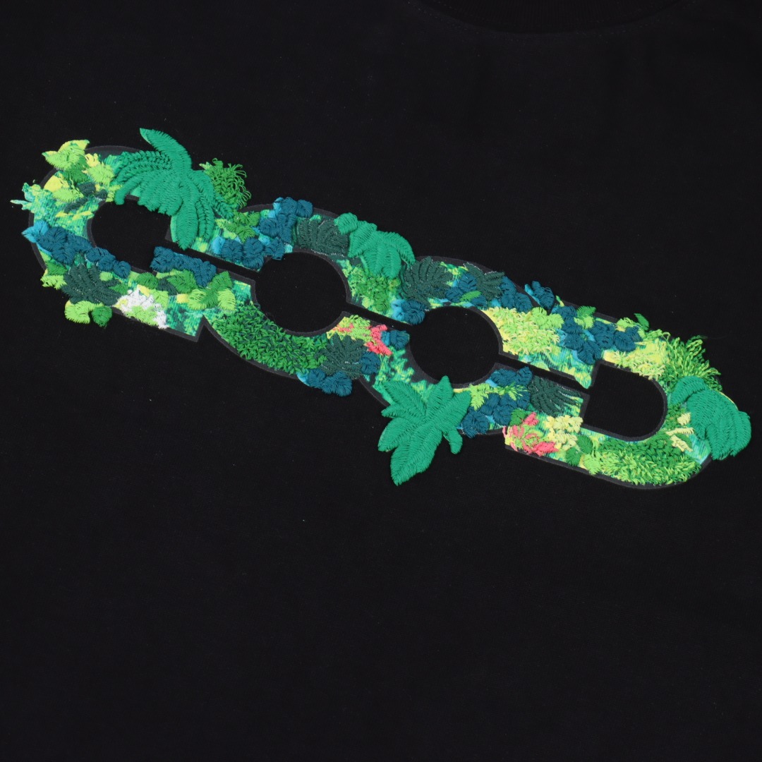 GOODBRAND SS25 立体绿植刺绣地图LOGO宽松短袖T恤-Chinese UA Cheap High Quatity Brand Clothes Bags handbags Sneakers wholesale wholesaler seller from China Factory suppliers Fashion Clothing Shoes best Quality Beautiful Price GOODBRAND SS25 立体绿植刺绣地图LOGO宽松短袖T恤