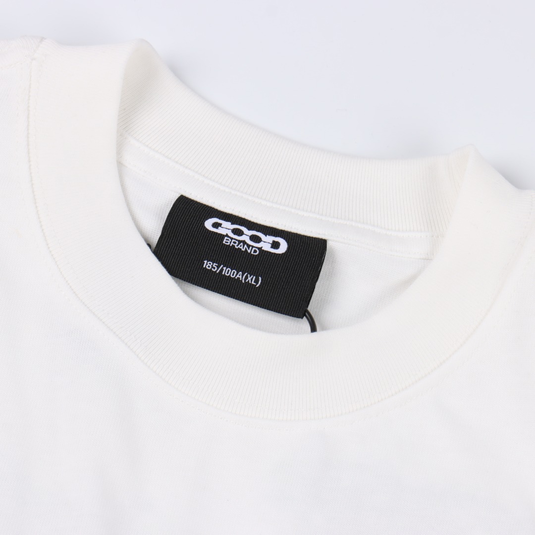 GOODBRAND SS25 立体绿植刺绣地图LOGO宽松短袖T恤