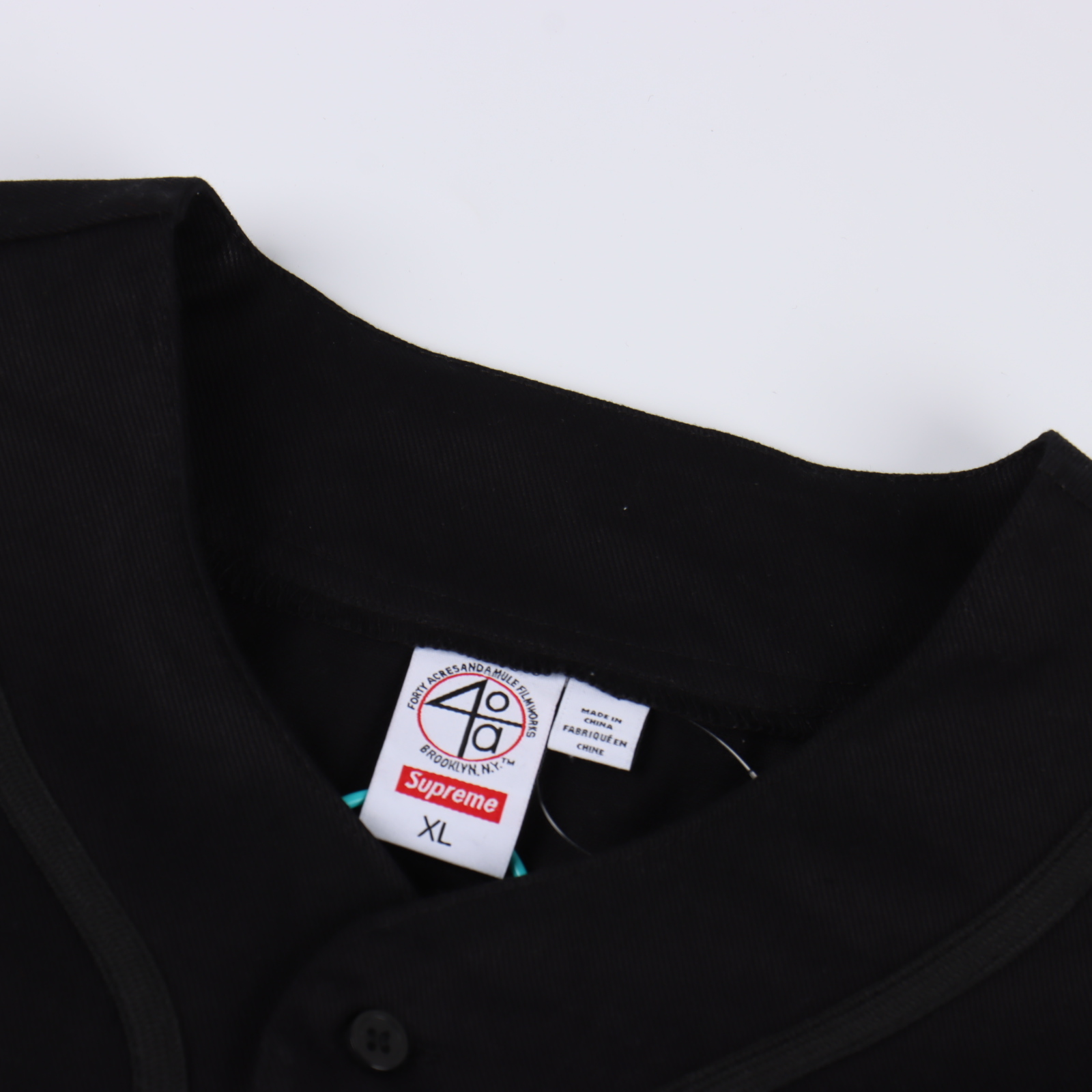 Supreme x 40 Acres 联名款 SS25 WEEK9 Twill Baseball Jersey 后背数字英文logo印花美式潮流棒球服短袖