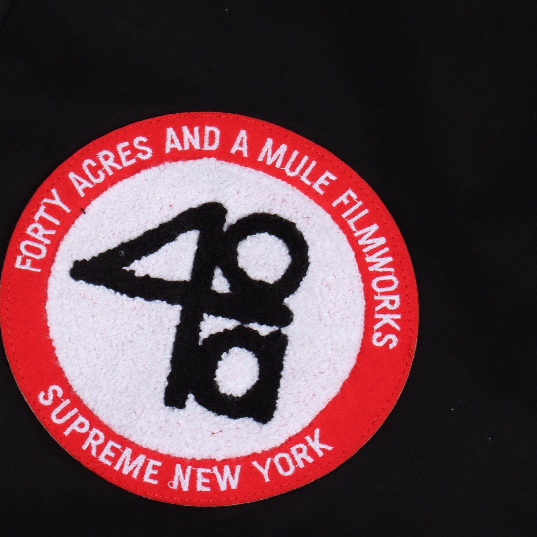 Supreme x 40 Acres 联名款 SS25 WEEK9 Twill Baseball Jersey 后背数字英文logo印花美式潮流棒球服短袖