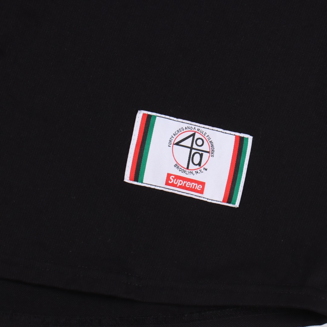Supreme x 40 Acres 联名款 SS25 WEEK9 Twill Baseball Jersey 后背数字英文logo印花美式潮流棒球服短袖