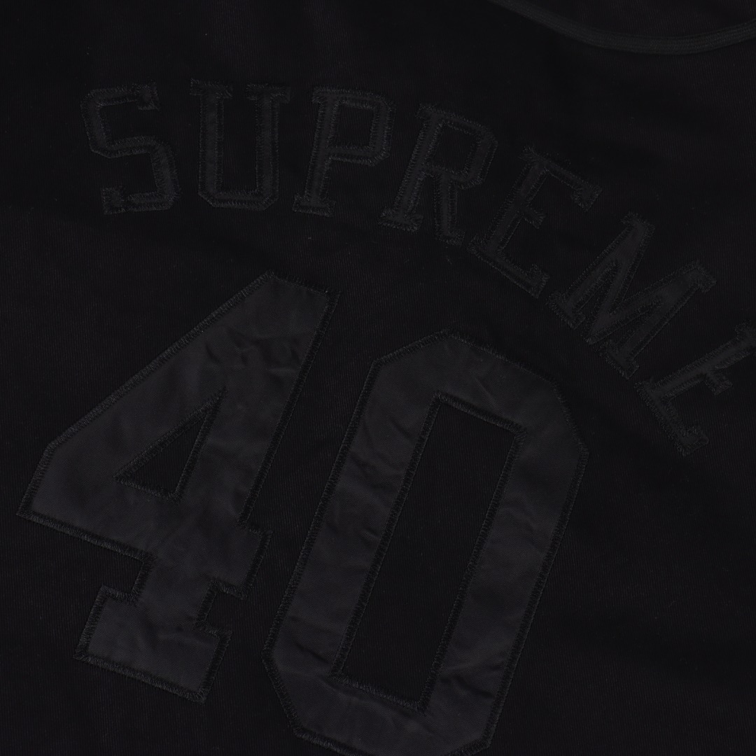 Supreme x 40 Acres 联名款 SS25 WEEK9 Twill Baseball Jersey 后背数字英文logo印花美式潮流棒球服短袖