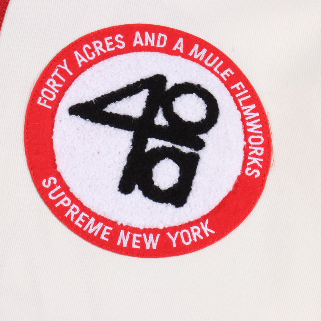 Supreme x 40 Acres 联名款 SS25 WEEK9 Twill Baseball Jersey 后背数字英文logo印花美式潮流棒球服短袖