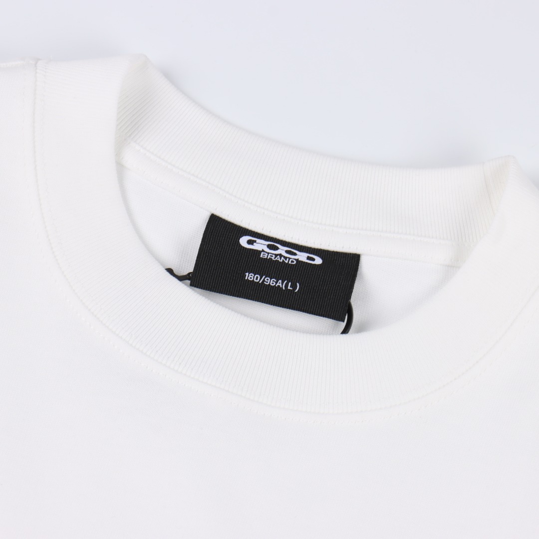 GOODBRAND 碎片金属LOGO 短袖T恤 黑色 白色