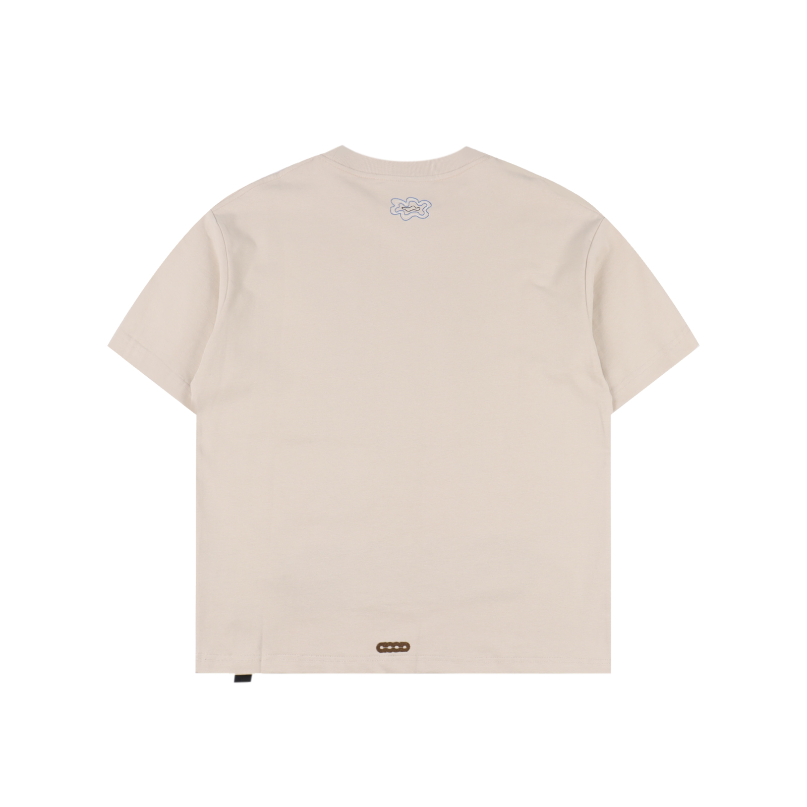 GOODBRAND 绽放之花手绘和平花卉休闲短袖T恤 黑色 米灰