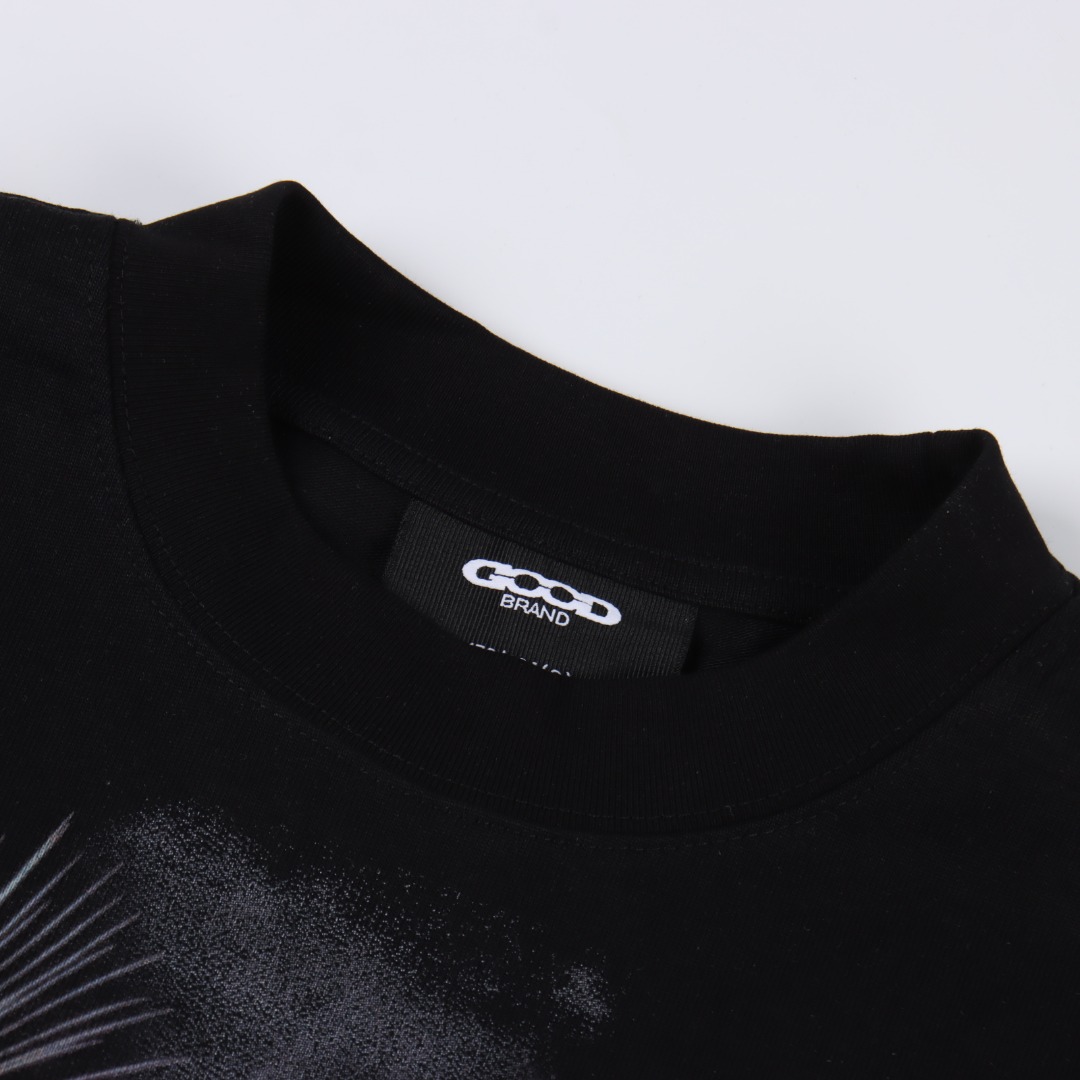 GOODBRAND SS25 烟花LOGO 短袖T恤黑色