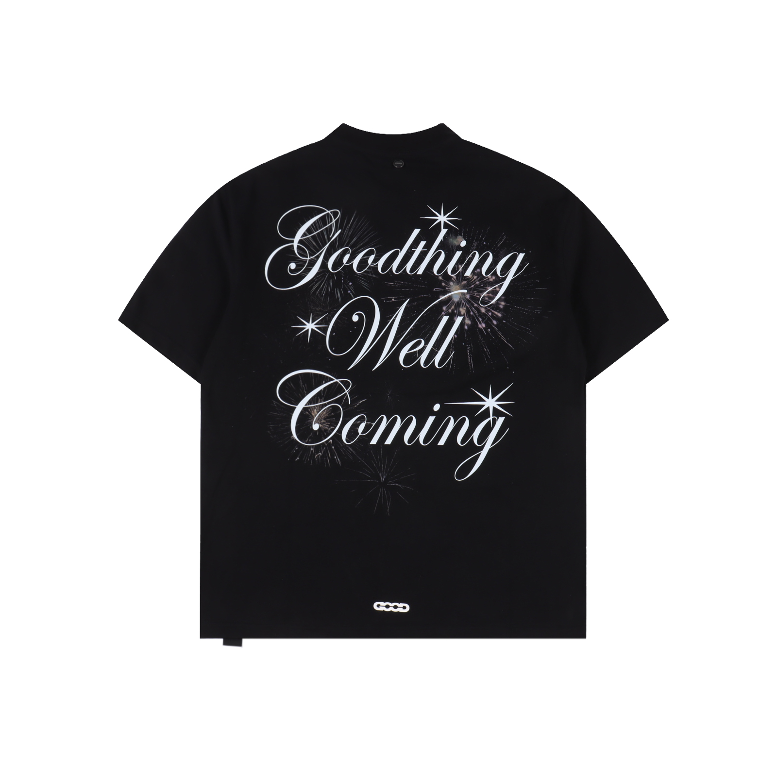 GOODBRAND SS25 烟花LOGO 短袖T恤黑色