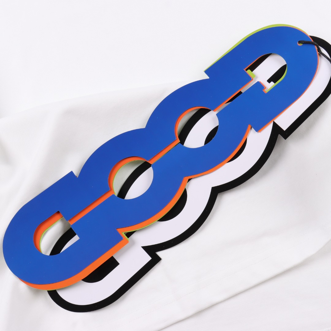 GOODBRAND 纯色珍珠LOGO 短袖T恤 男女同款 350克重面料 白色