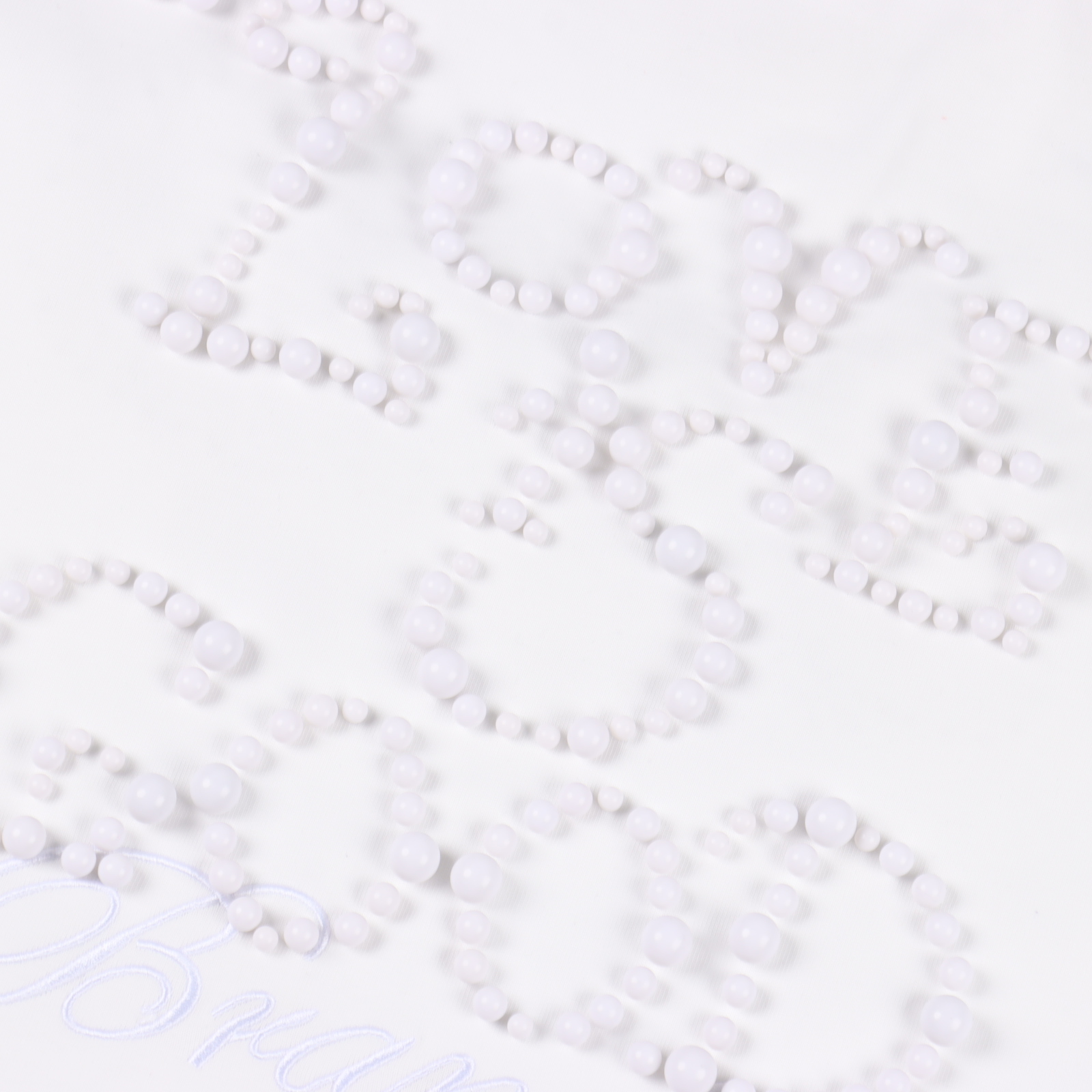 GOODBRAND 纯色珍珠LOGO 短袖T恤 男女同款 350克重面料 白色