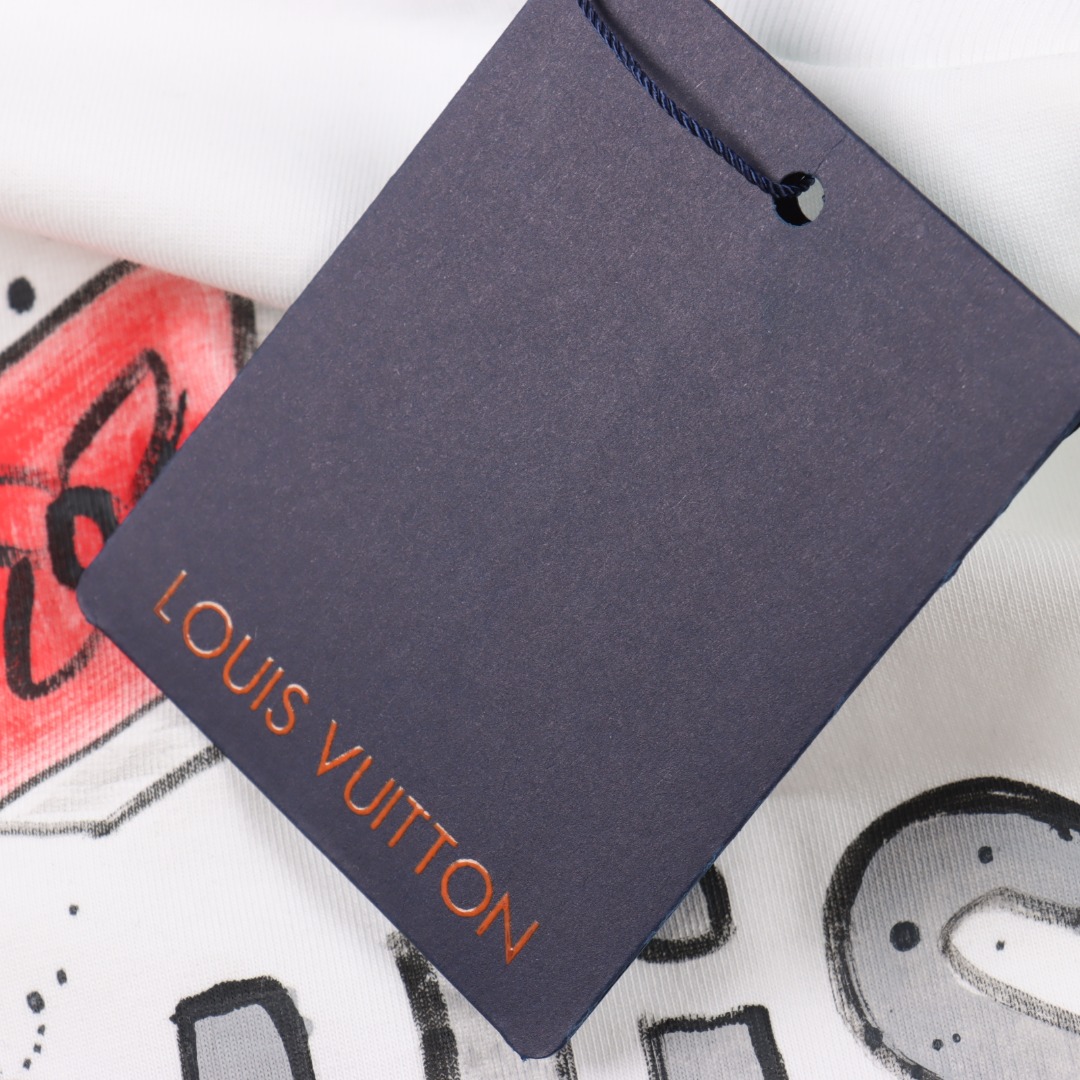 LOUIS VUITTON/路易威登 图标字母手绘短袖T恤