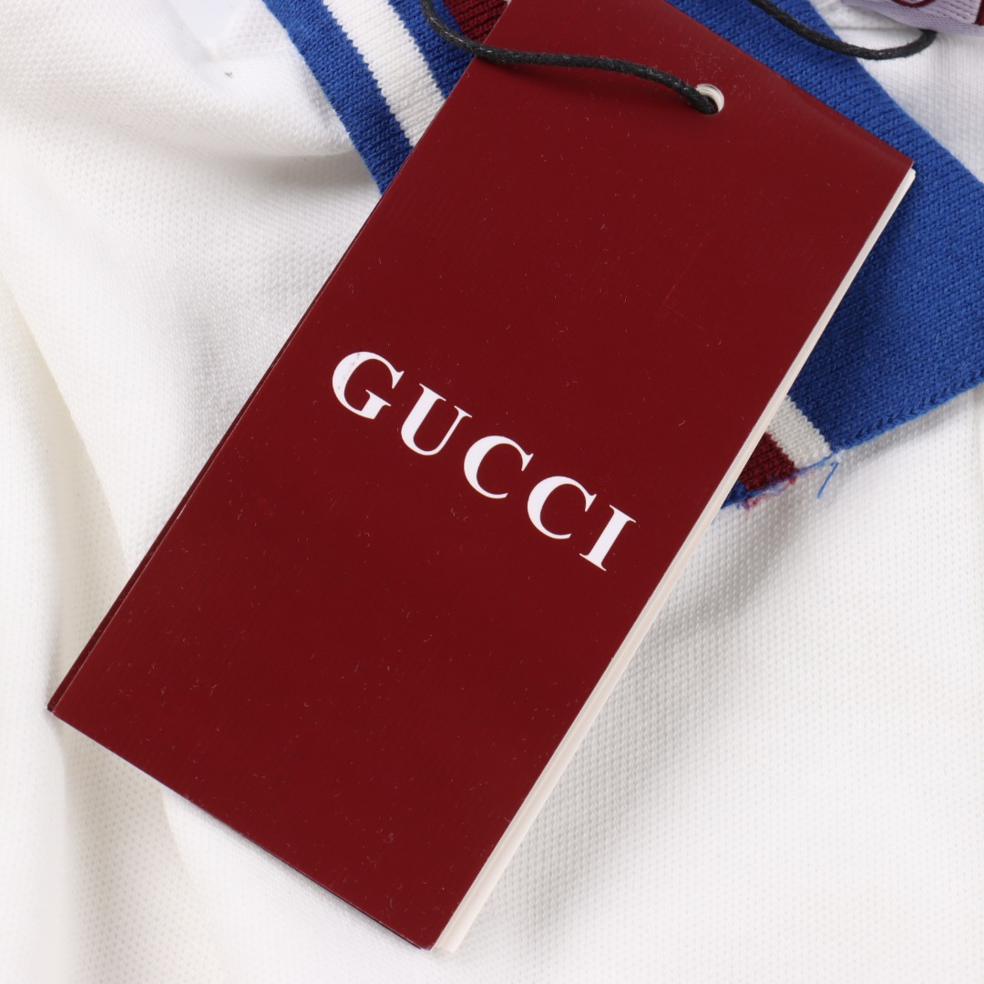 Gucci 古驰 胸前口袋字母刺绣短袖POLO衫