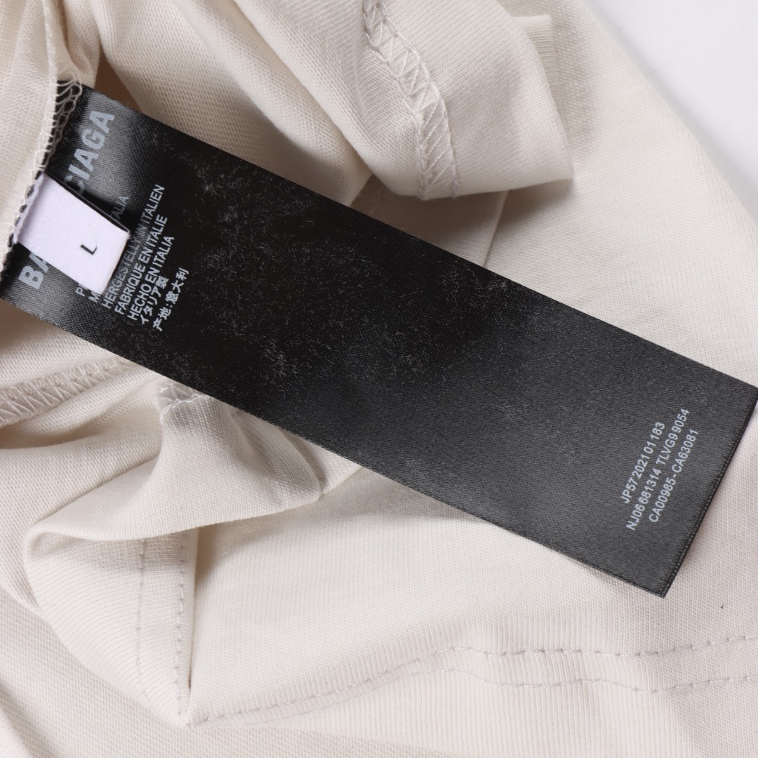 Balenciga/巴黎世家 手绘麦穗图案圆领短袖T恤