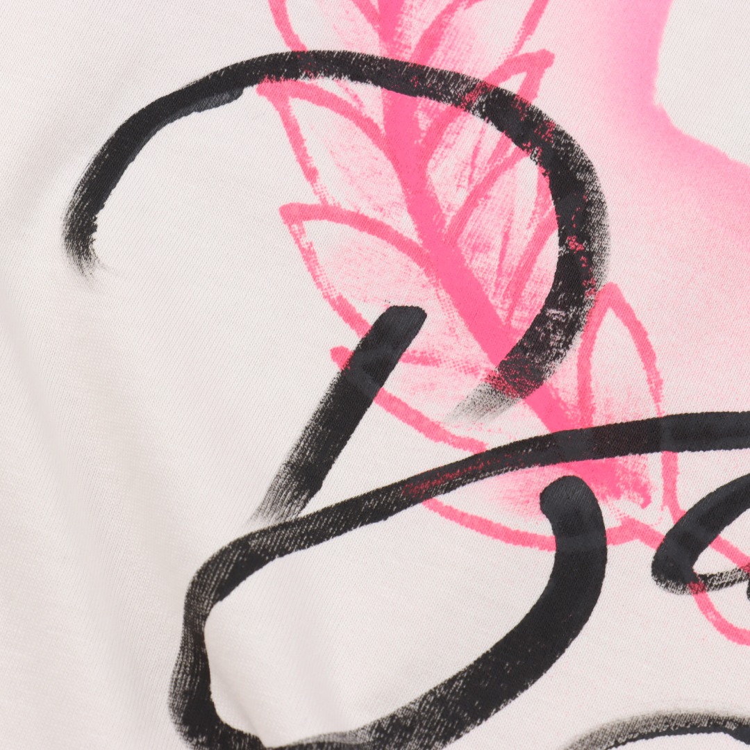 Balenciga/巴黎世家 手绘麦穗图案圆领短袖T恤