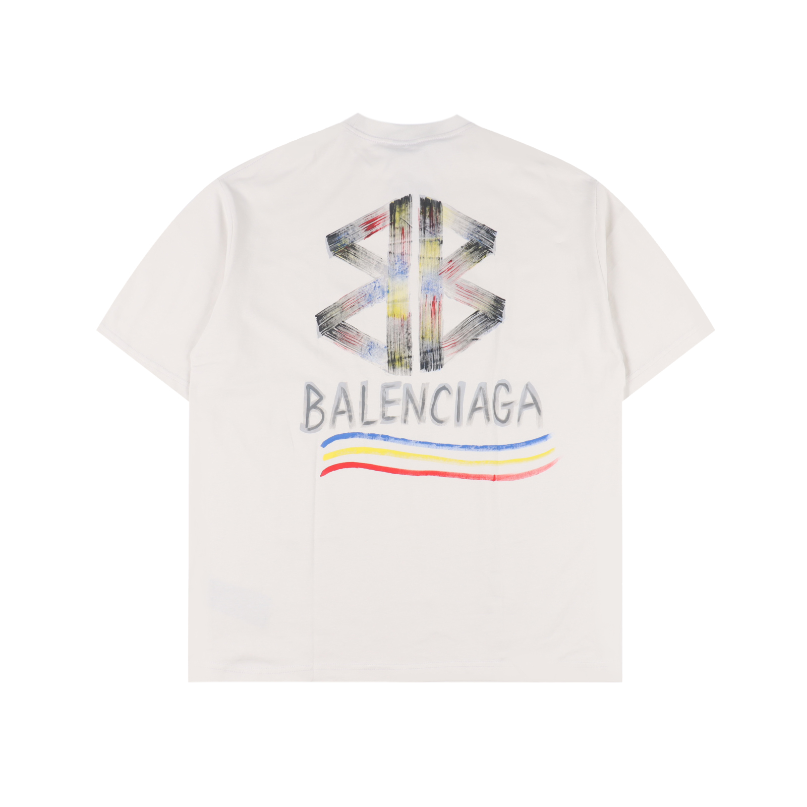 Balenciga/巴黎世家 手绘可乐图案圆领短袖T恤
