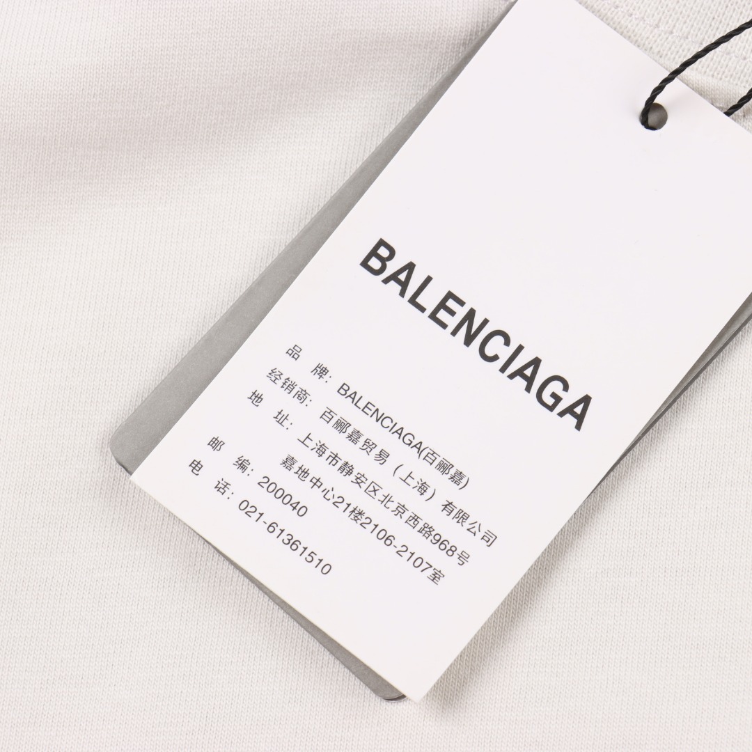 Balenciga/巴黎世家 手绘可乐图案圆领短袖T恤